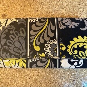 Vera Bradley Floral Black and Yellow Wallet